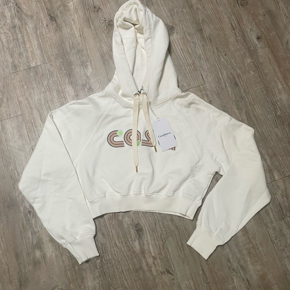 Casablanca with tag cropped hoodie sweater